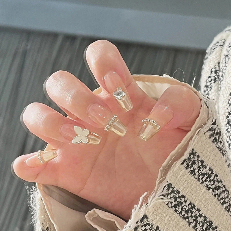 0404New Arrival | Press-on Nails | Nail Art | Fake Nails | Butterfly Style | Beauty Must-Have