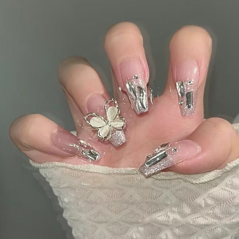 0404New Arrival | Press-on Nails | Nail Art | Fake Nails | Butterfly Style | Beauty Must-Have